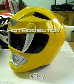 11 Wearable Yellow Mighty Morphin Power Rangers Helmet Cosplay Costume Mmpr