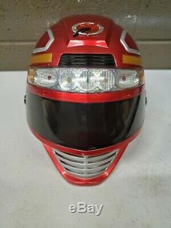 2007 Bandai Power Rangers Overdrive Red Ranger Electronic Helmet Cosplay (f32)