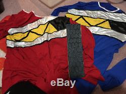 8 Power Ranger Dino Charger Kyoryuger Cosplay Suit Lot Costume