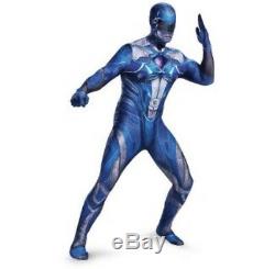 Adult Men's Saban's Power Rangers BLUE Ranger Full Bodysuit Costume Size XL