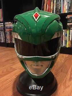 Aniki Cosplay Mighty Morphin Power Rangers Green Ranger Helmet NEW Signed