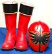 Aniki Cosplay Power Rangers Red Mystic Force Magiranger Magired helmet boots