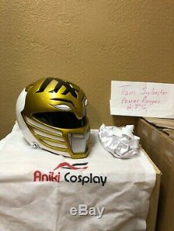 Aniki made Power rangers movie white ranger cosplay helmet