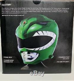 Authentic New In Box Ban-dai Wearable Green Power Ranger Helmet! Cosplay