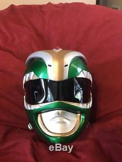 BITS Mighty Morphin Power Rangers Green Ranger Helmet Prop Cosplay 11