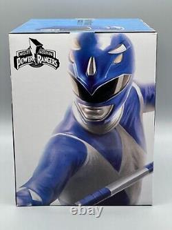 BLUE RANGER HELMET wearable Power Rangers Lightning Hasbro MMPR with Display stand