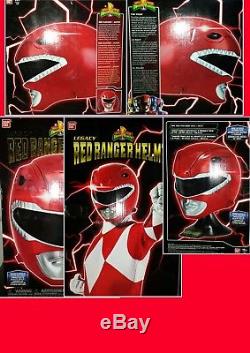 Bandai Mighty Morphin Power Rangers Legacy Red Ranger Helmet Cosplay Costume