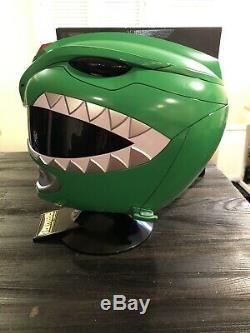 Bandai Power Ranger MMPR Legacy Green Ranger Helmet Cosplay 11 TV Prop