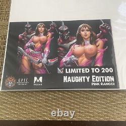 Battle Damage Cosplay Pink Ranger Topless Virgin Variant LE 200