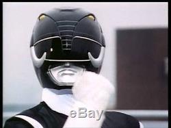 Black MMPR Power Ranger Super Sentai Costume Cosplay Helmet Suit and gloves