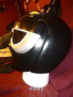 Black MMPR Power Ranger Super Sentai Costume Cosplay Helmet Suit and gloves