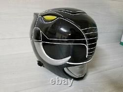 Black Power Ranger Helmet Mighty Morphin Cosplay Mask Costume (Aniki Cosplay)