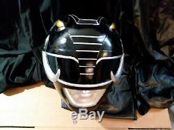 Black Ranger power rangers MMPR Sentai Helmet 2 Suits and Cuffs cosplay costume