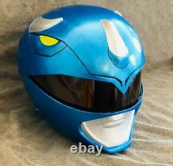 Blue Power Ranger Helmet Mighty Morphin Cosplay Mask Costume