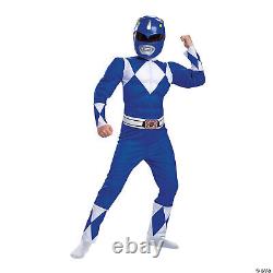 Boy'S Classic Muscle Mighty Morphin Blue Ranger Costume Small