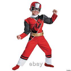 Boy's Red Ranger Muscle Costume Ninja Steel