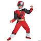 Boy's Red Ranger Muscle Costume Ninja Steel