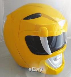Cosplay Mask Prop Helmet Wearable Morphin Mighty Yellow Power Rangers Costume