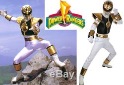 CUSTOM MADE! FREE WW SHIP Mighty Morphin Power Ranger White Tiger Cosplay BOOTS