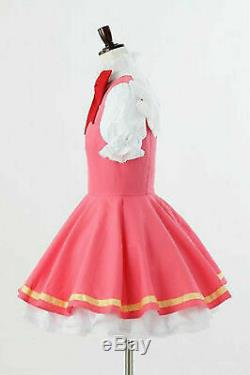 Cardcaptor Sakura kinomoto sakura cosplay fight costume Magical pink dress