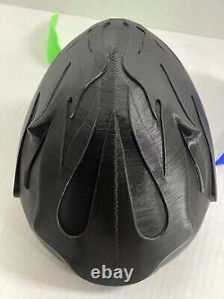 Concept White Ranger Helmet 3D Printed Raw Print Supports Removed