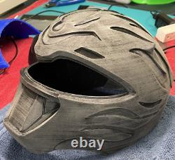 Concept White Ranger Helmet 3D Printed Raw Print Supports Removed