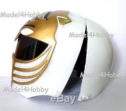 Cosplay! Mighty Morphin Power Rangers WHITE 1/1 Scale Helmet Action Hero Props