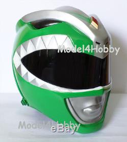 Cosplay! NEW Version Mighty Morphin Power Rangers GREEN 1/1 Scale Helmet Action