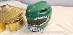 Cosplay Power Rangers MMPR Green Ranger Helmet And Dragon Shield! Used! Eric0101
