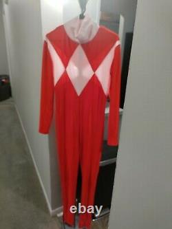 Cosplay red mighty Morphin power rangers suit, medium sim cosplay