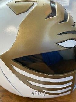 Custom Cosplay White Ranger Helmet Tommy Mighty Morphin Power MMPR