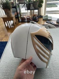 Custom Mighty Morphin White Ranger Cosplay Helmet