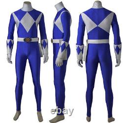 Dino Rangers Uniform Blue Ranger Cosplay Costume Zyuranger Outfit with Boots
