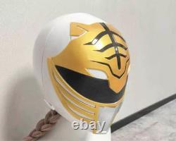 Dinosaur Sentai Power Rangers White Ranger Mask Atrak Cosplay #9f4f88