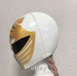 Dinosaur Sentai Power Rangers White Ranger Mask Atrak Cosplay #9f4f88