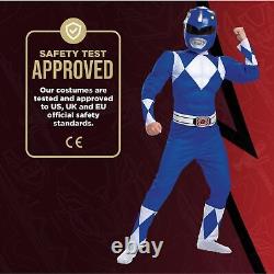 Disguise Power Rangers Boys Blue Ranger Costume Medium (7-8)