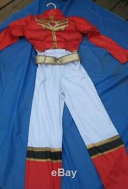 Disguise Red Power Rangers MegaForce Costume Cosplay Jumpsuit Child Size Med 7-8