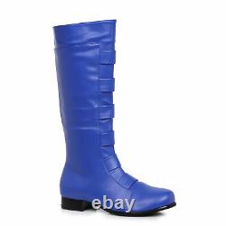 Ellie 121-MARC Men's Blue Smurfs Marvel Comics Cosplay Costume Knee High Boots