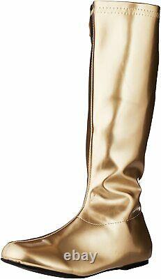 Ellie Shoes 106-AVENGE 1 Heel Costume Boot, Gold, Size 7