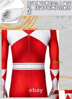 For Mighty Morphin Power Rangers Jason Red Ranger Costume Men Jumpsuits Cosplay