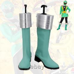 Gokai Green Shoes Kaizoku Sentai Gokaiger Cosplay Boots