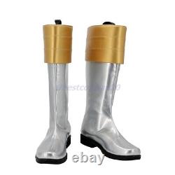 Gokai Silver Shoes Kaizoku Sentai Gokaiger Cosplay Men Boots Handcrafted