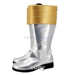 Gokai Silver Shoes Kaizoku Sentai Gokaiger Cosplay Men Boots Handcrafted