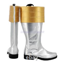 Gokai Silver Shoes Kaizoku Sentai Gokaiger Cosplay Men Boots Handcrafted