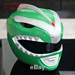 Green Dino Thunder Power Ranger Helmet Headwear Halloween Costume cosplay Props