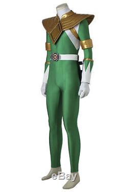 Green Dragon Ranger Mighty Morphin Power Ranger Burai Cosplay Costume Hallowmas