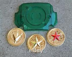 Green Lens & 3 Power Coins gold Made for Bandai Legacy Master Ranger Cosplay