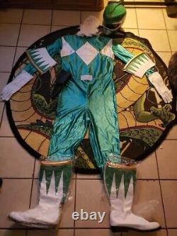 Green Mighty Morphin Power Ranger Adult Cosplay Costume Set