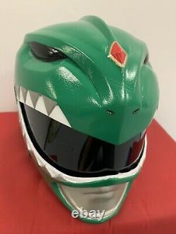 Green Power Ranger Helmet Mighty Morphin Cosplay Mask Costume