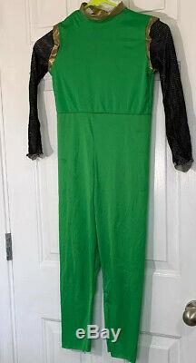 Green Power Ranger Ninja Storm W Chest Halloween Costume/Cosplay Child Size 7-10